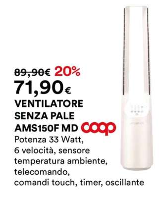 VENTILATORE SENZA PALE AMS150F MD
