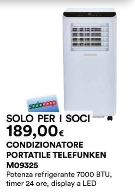 CONDIZIONATORE PORTATILE TELEFUNKEN M09325