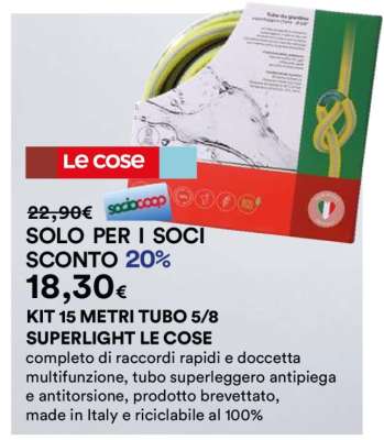 KIT 15 METRI TUBO 5/8 SUPERLIGHT LE COSE