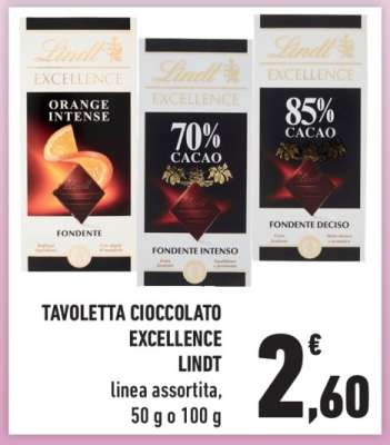 TAVOLETTA CIOCCOLATO EXCELLENCE LINDT