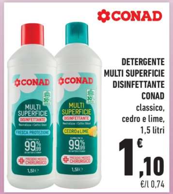 DETERGENTE MULTI SUPERFICIE DISINFETTANTE CONAD