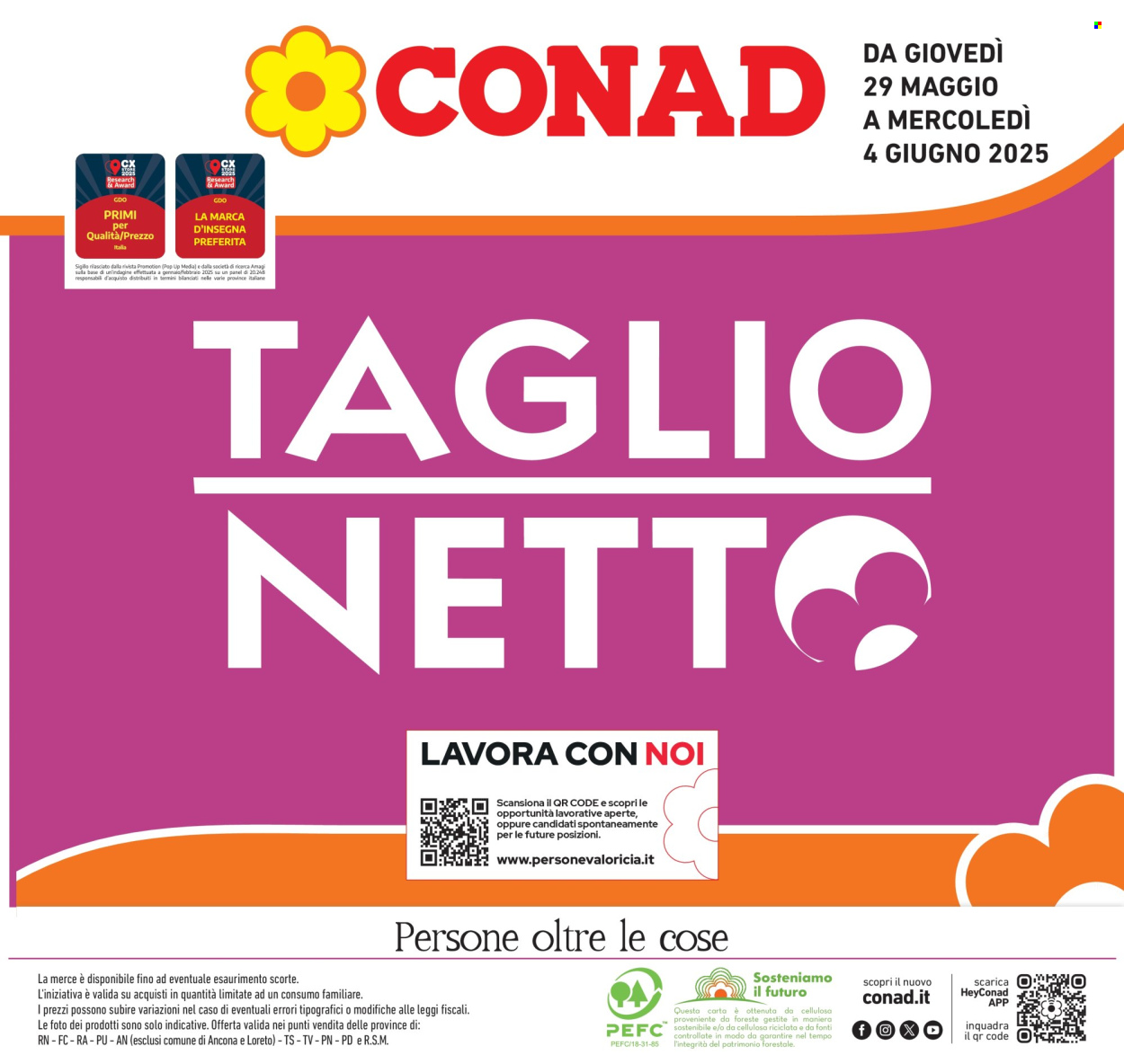 Volantino Conad - 29/5/2025 - 4/6/2025. Pagina 1