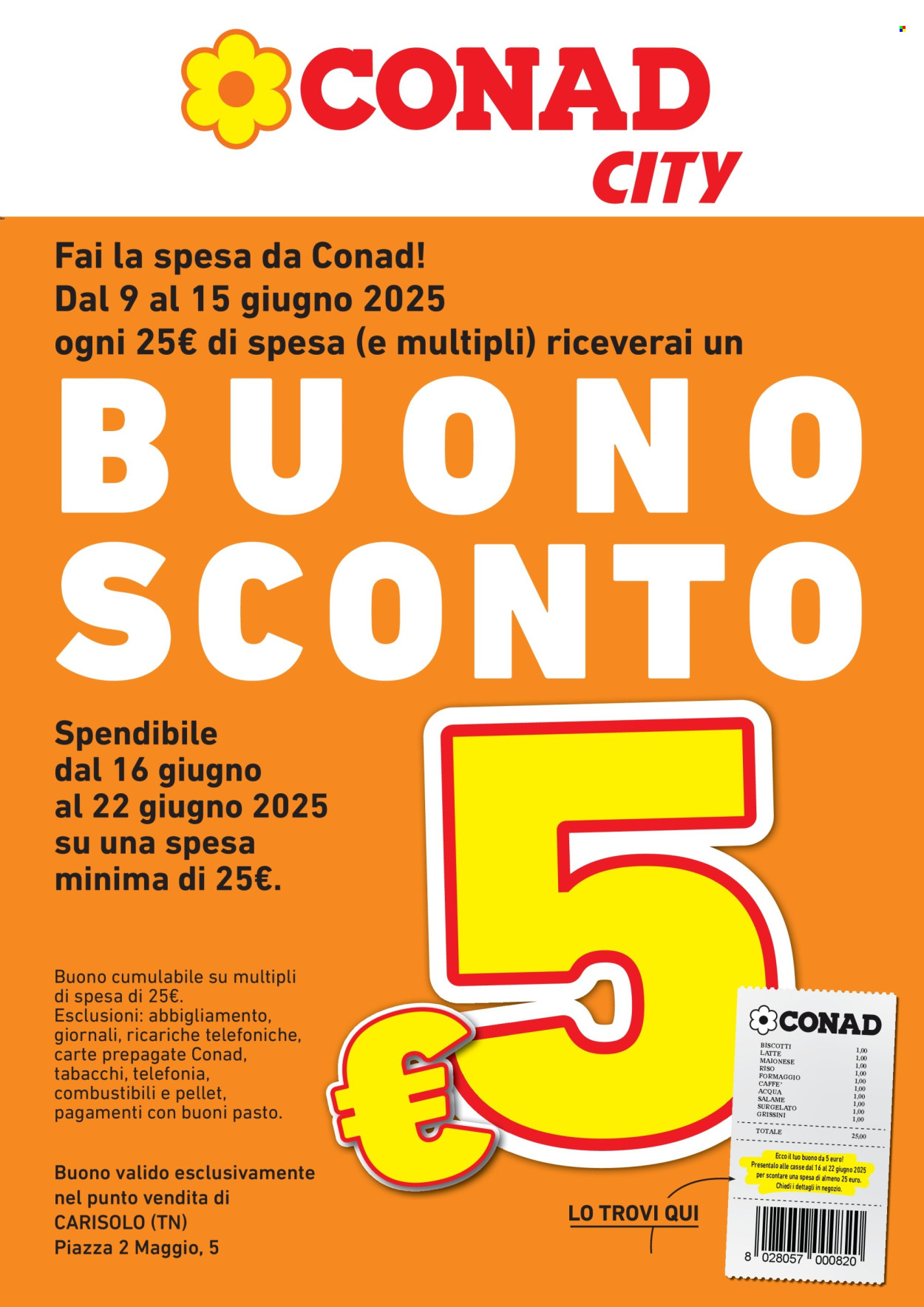 Volantino Conad City - 9/6/2025 - 15/6/2025. Pagina 1