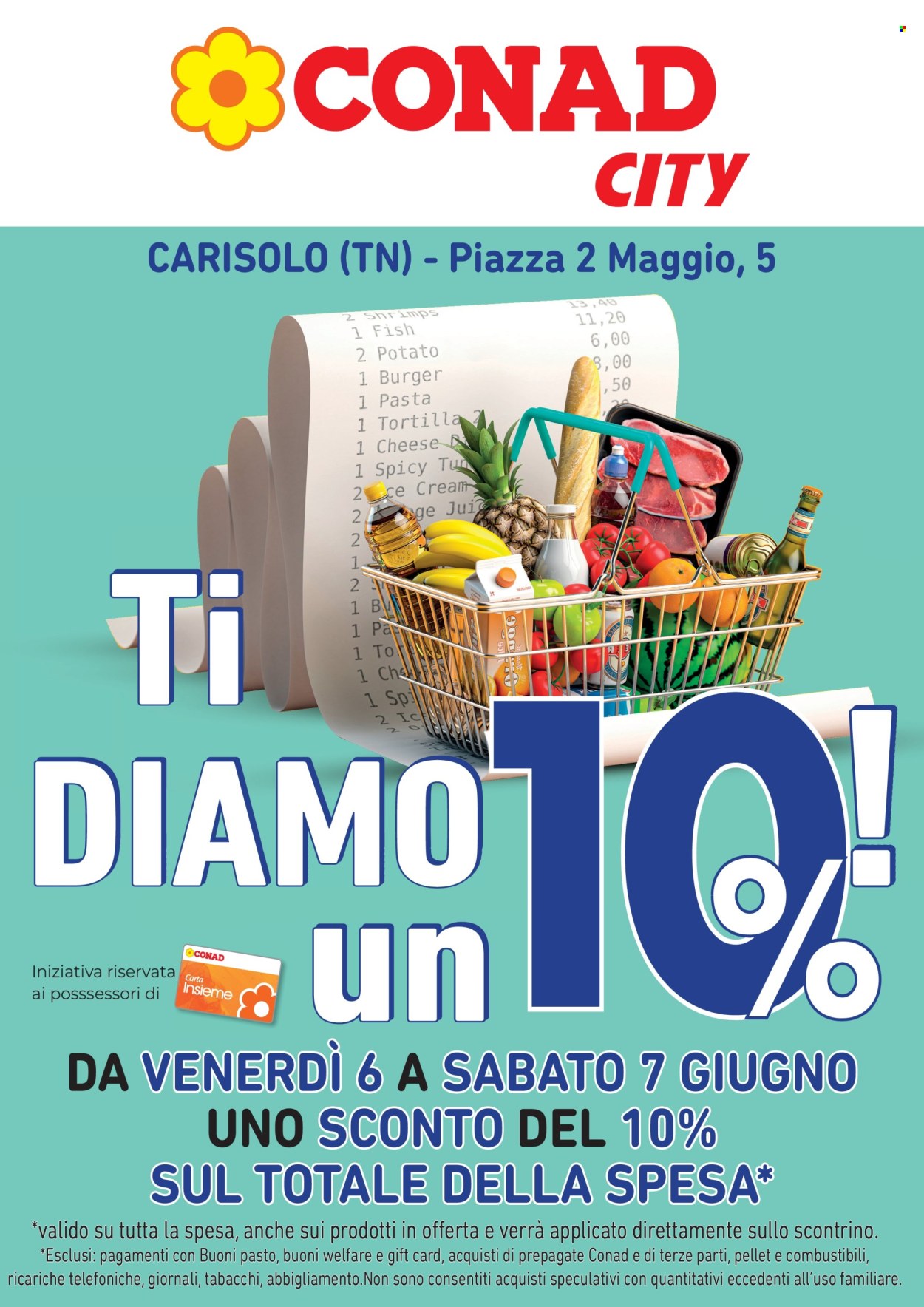 Volantino Conad City - 6/6/2025 - 7/6/2025. Pagina 1