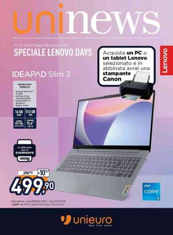 Volantino Unieuro - 30/5/2025 - 8/6/2025.