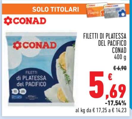 FILETTI DI PLATESSA DEL PACIFICO CONAD