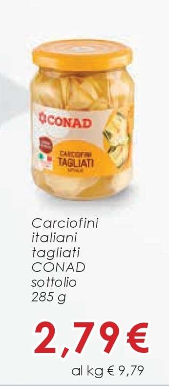 Carciofini italiani tagliati CONAD sottolio