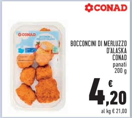 BOCCONCINI DI MERLUZZO D’ALASKA CONAD