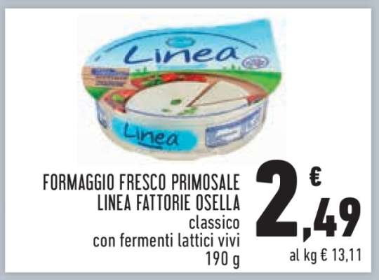Formaggio Fresco Primosale Linea Fattorie Osella