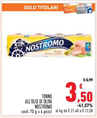 Tonno all'olio di oliva Nostromo