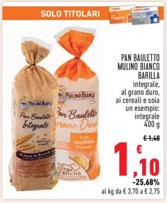 PAN BAULETTO MULINO BIANCO BARILLA