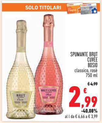 SPUMANTE BRUT CUVÈE BOSIO