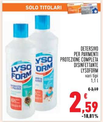 Lysoform Detersivo per Pavimenti