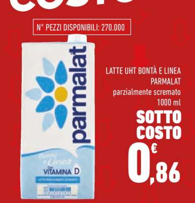 LATTE UHT BONTÀ E LINEA PARMALAT