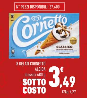 8 GELATI CORNETTO ALGIDA