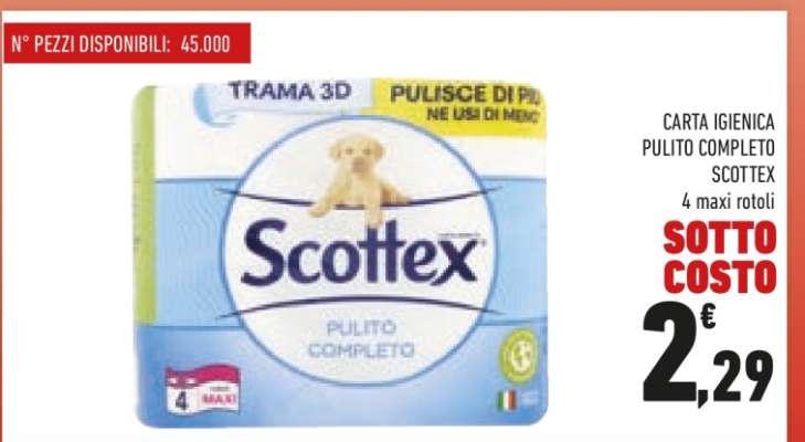 Carta Igienica Pulito Completo Scottex