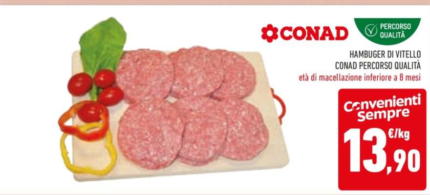 HAMBURGER DI VITELLO CONAD PERCORSO QUALITA'