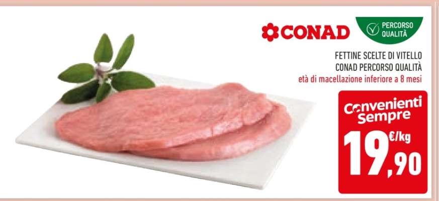 Fettine Scelte di Vitello Conad Percorso Qualità