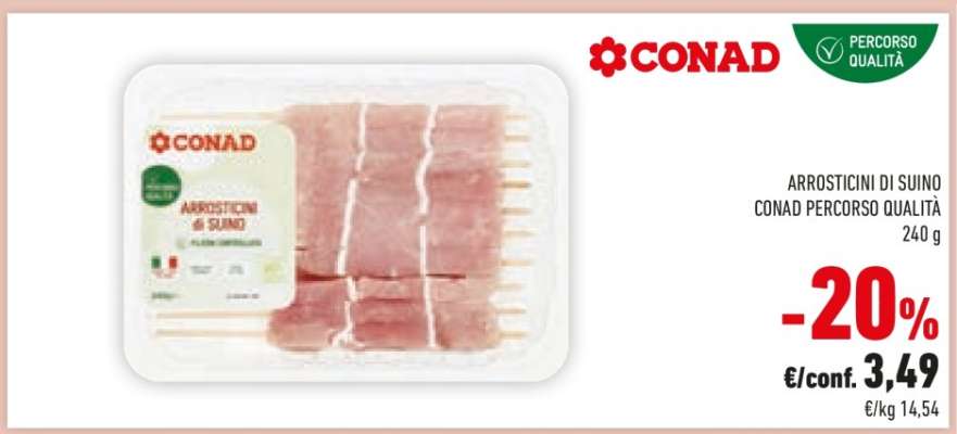 Arrosticini di Suino Conad Percorso Qualità