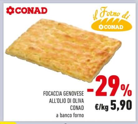 FOCACCIA GENOVESE ALL'OLIO DI OLIVA CONAD