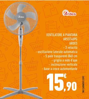 VENTILATORE A PIANTANA AR5ST40PG