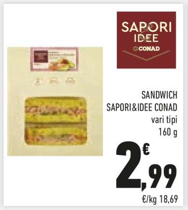 SANDWICH SAPORI&IDEE CONAD
