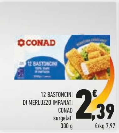 12 BASTONCINI DI MERLUZZO IMPANATI