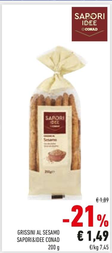 GRISSINI AL SESAMO SAPORI&IDEE CONAD