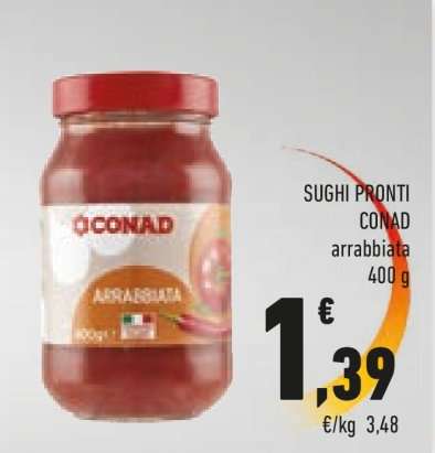 SUGHI PRONTI CONAD arrabbiata