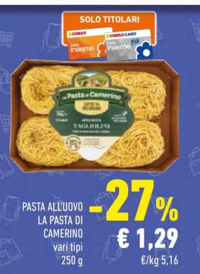 Pasta all'uovo La Pasta di Camerino