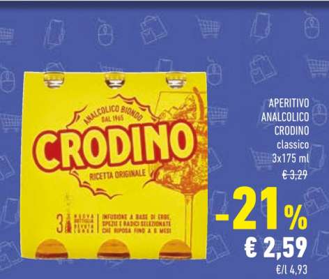 APERITIVO ANALCOLICO CRODINO classico