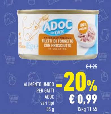 Alimento Umido per Gatti Adoc