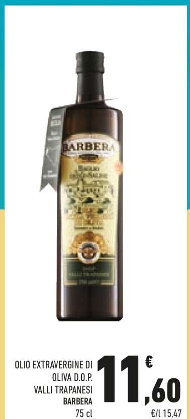 Olio Extravergine di Oliva D.O.P. Valli Trapanesi Barbera