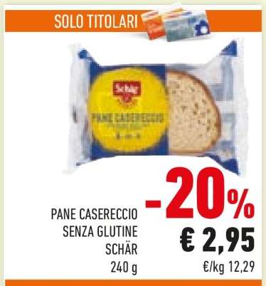 PANE CASERECCIO SENZA GLUTINE SCHÄR