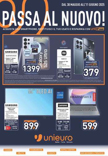Volantino Unieuro - 30/5/2025 - 11/6/2025.