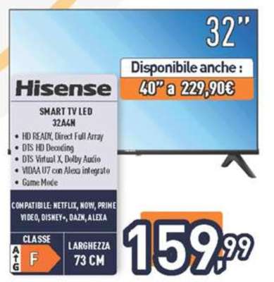 Hisense SMART TV LED 32A4N