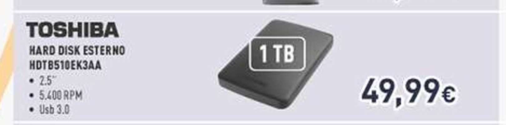 Toshiba Hard Disk Esterno HDTB510EK3AA