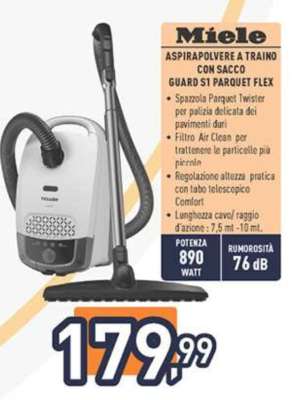 Miele Aspirapolvere a Traino con Sacco Guard S1 Parquet Flex