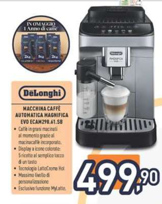 DeLonghi Macchina Caffè Automatica Magnifica EVO ECAM290.61.SB