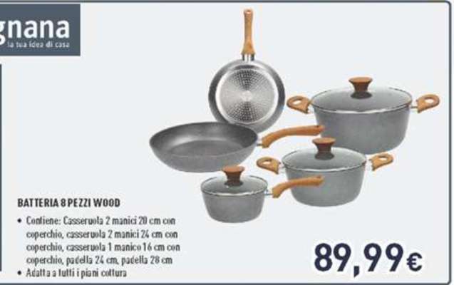 BATTERIA 8 PEZZI WOOD