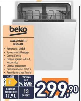 Lavastoviglie BEKO DIN24320
