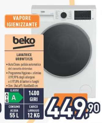 Beko LAVATRICE URBWT312S