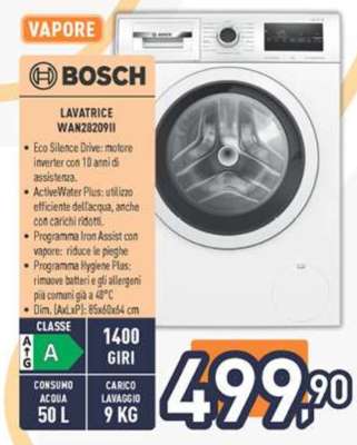 BOSCH LAVATRICE WAN28209II