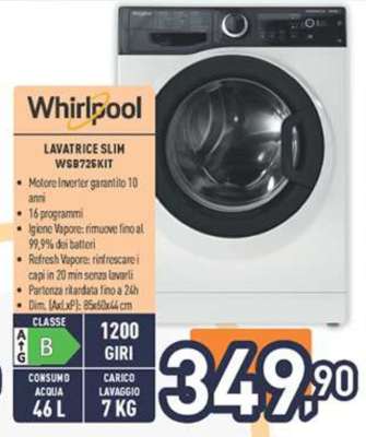 Whirlpool Lavatrice Slim WSB725KIT