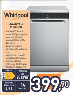 Whirlpool Lavastoviglie WFC3C26PFX