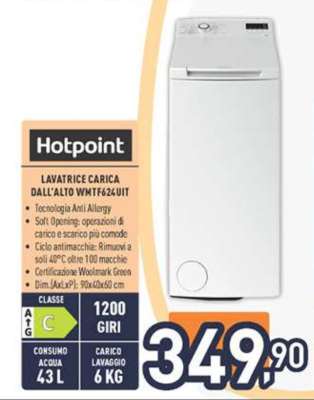 Hotpoint Lavatrice Carica dall'Alto WMTF624U IT