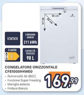 CONGELATORE ORIZZONTALE CFE100SH4WE0