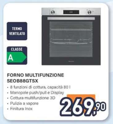 FORNO MULTIFUNZIONE SEOB88GTSX