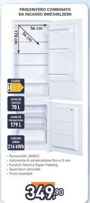 FRIGORIFERO COMBINATO DA INCASSO BME34SL2EB0