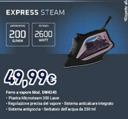 EXPRESS STEAM Ferro a vapore Mod. DW4345
